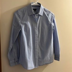 Talbots blue/white striped w/ dot detailing. EUC.